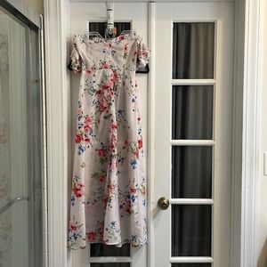 White and floral ankle length dress (if your 5’6 or taller) size small